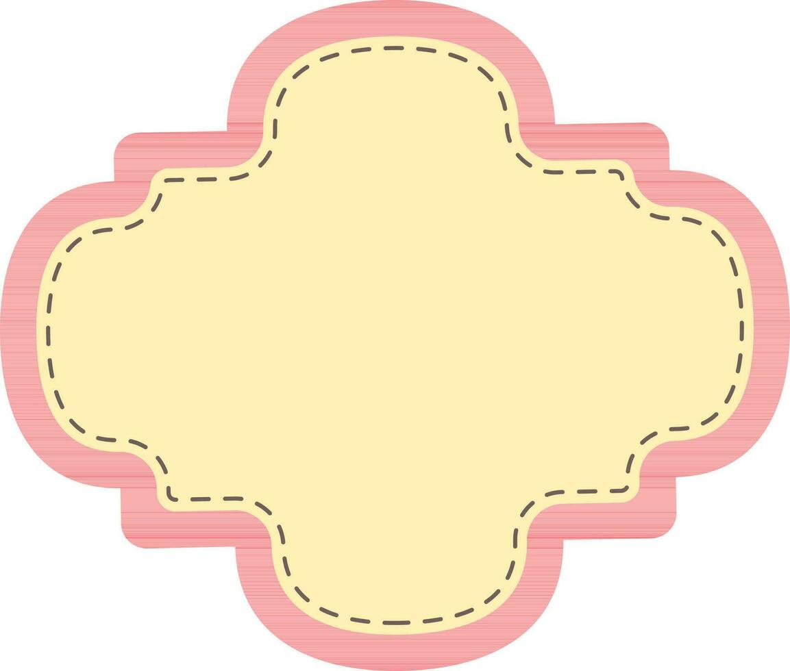 Blank sticker or label design. vector