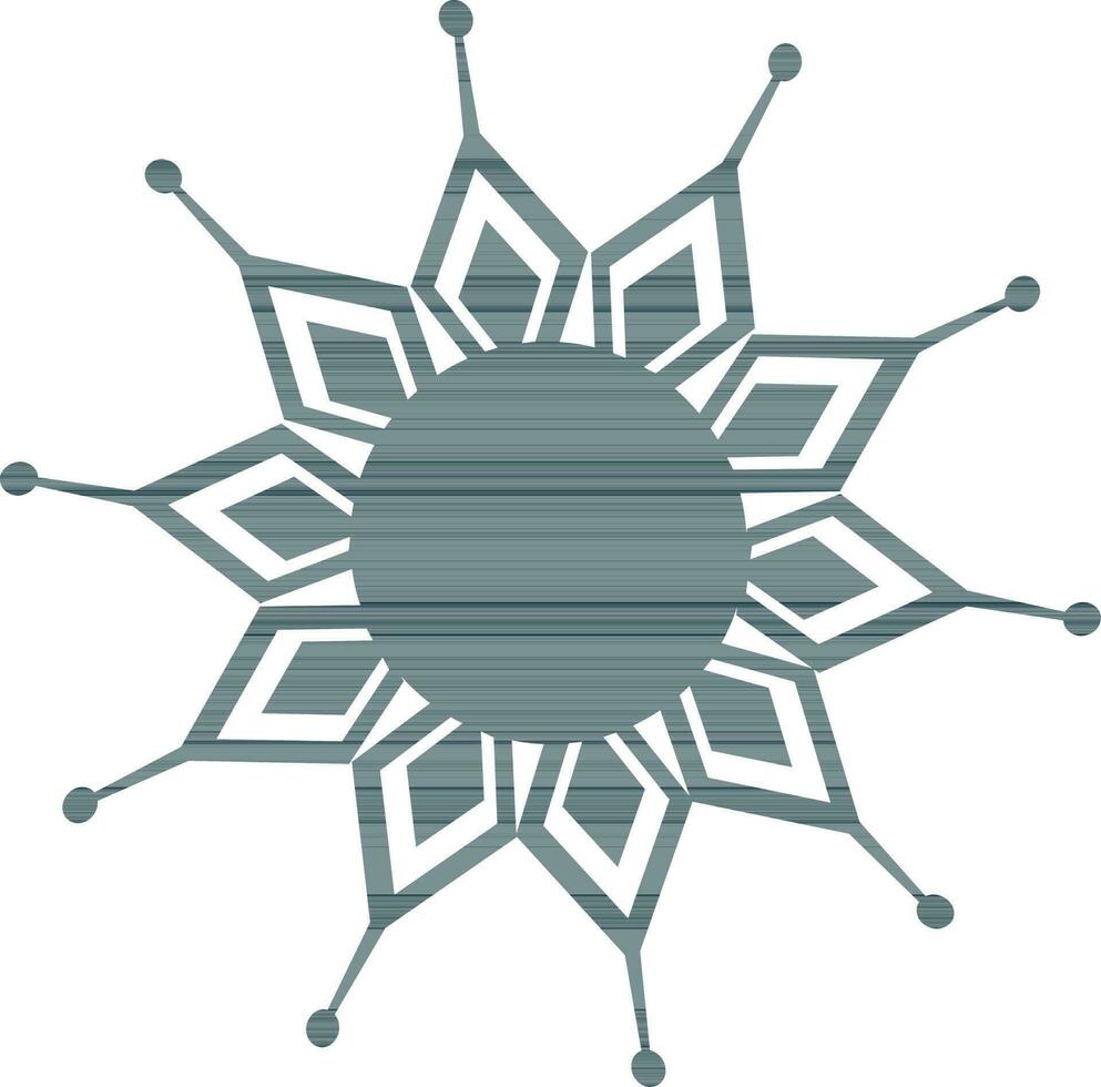 Illustration of a blue snowflake. vector
