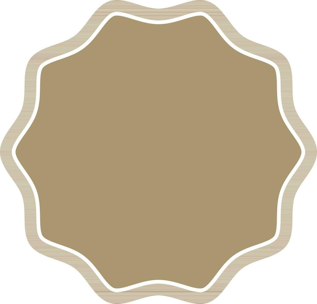 Vector brown tag or sticker.