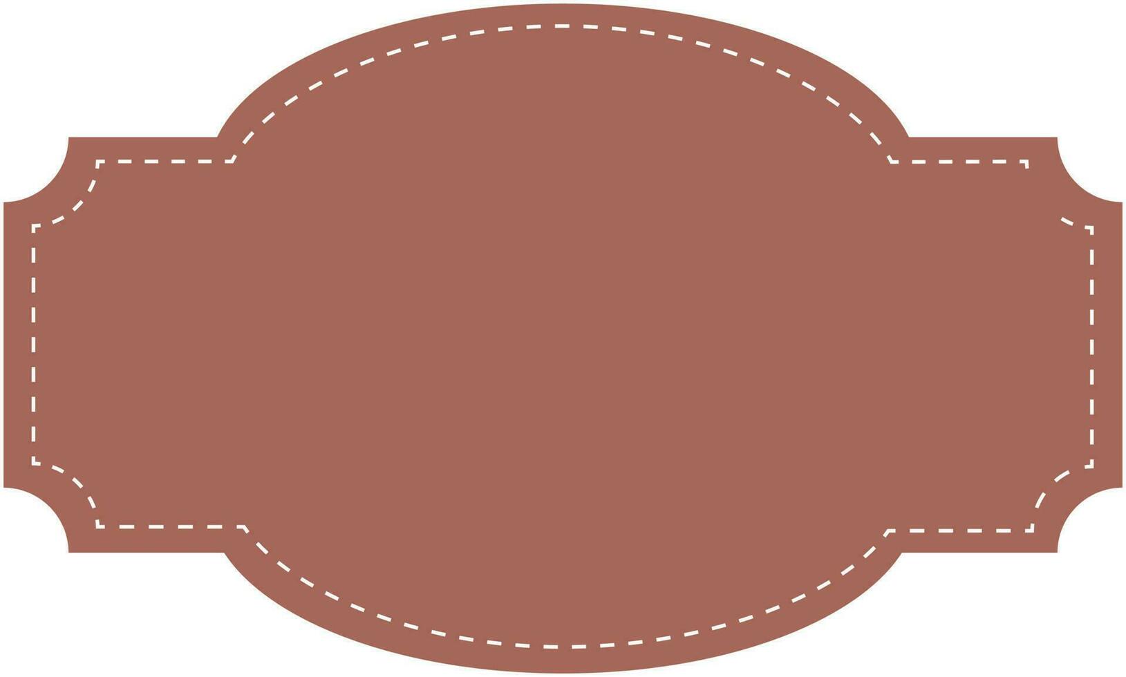 Isolated blank brown tag or label. vector