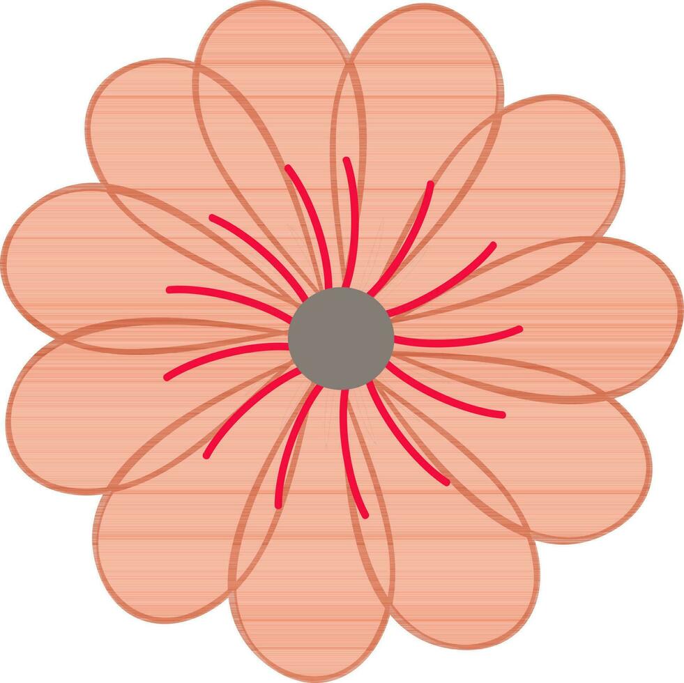 Beautiful flower in brown color. vector