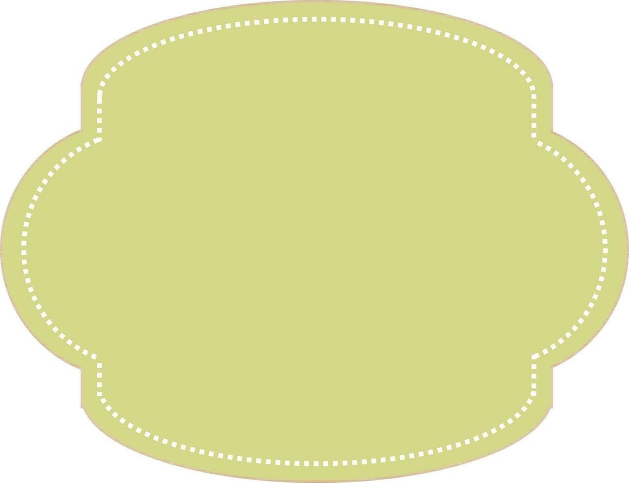 Green sticker or tag on background. vector