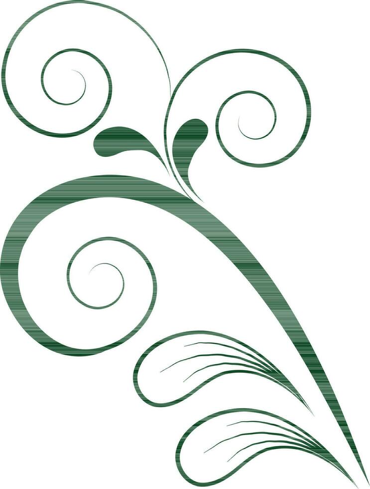 verde floral diseño en blanco antecedentes. vector