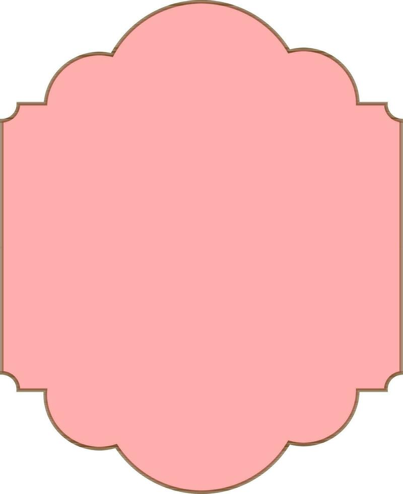 Isolated blank pink tag or sticker. vector