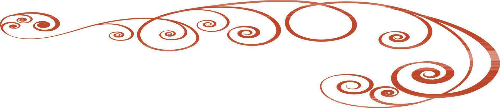 Brown floral design on white paper. vector