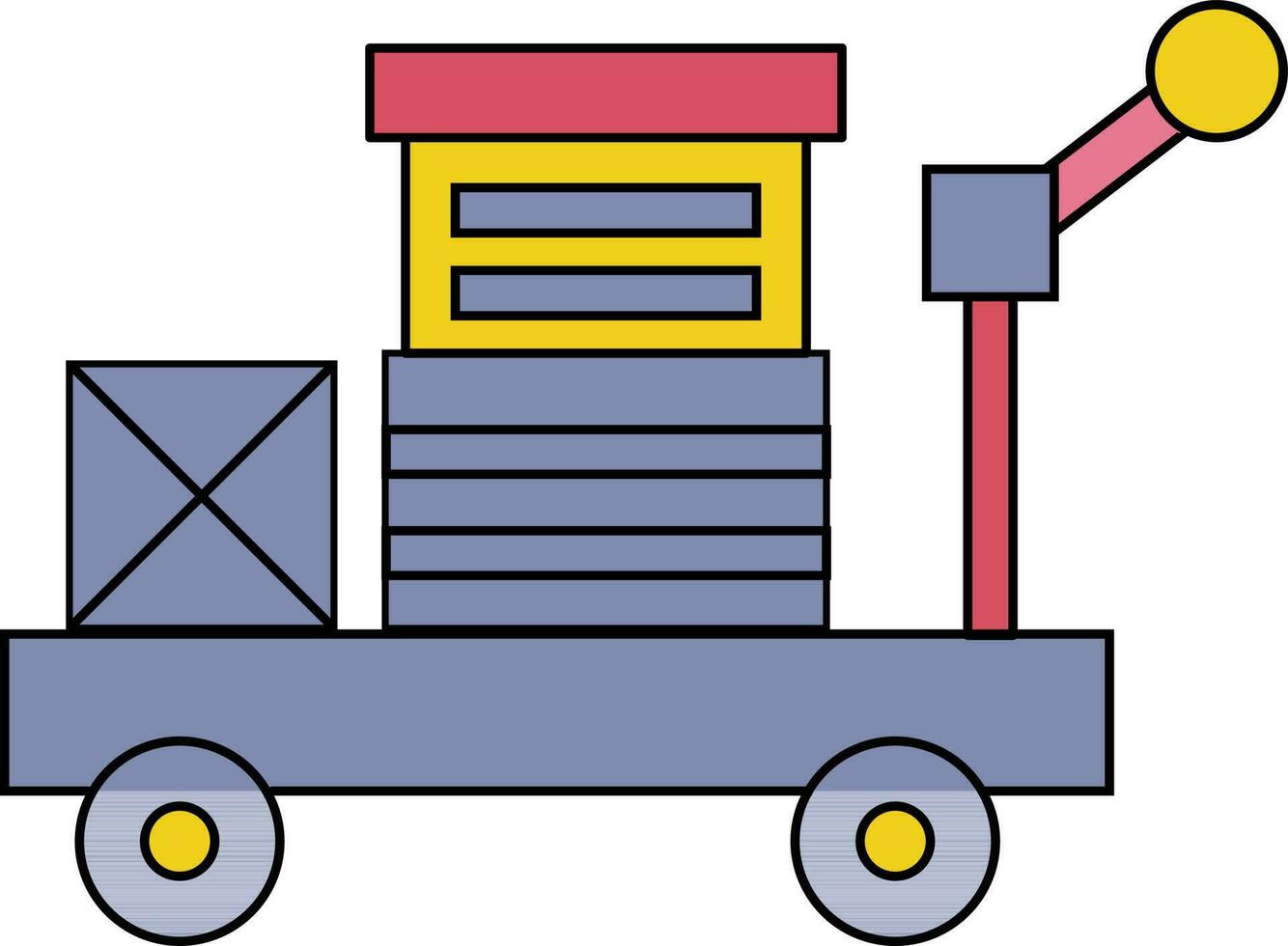 Forklift truck icon or symbol. vector