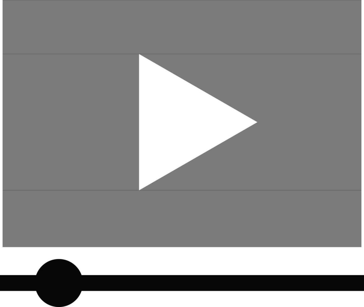 Video player icon in flat style. vector