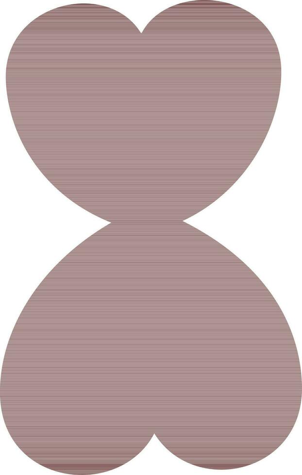 Flat style illustration of dual hearts. vector