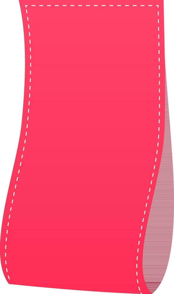 Illustration of blank pink tag or label. vector