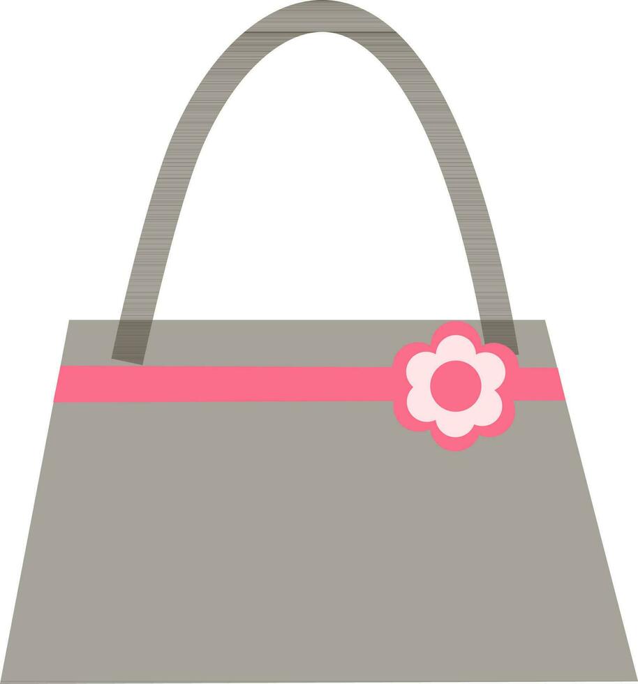 Flat illustration of a hand bag. vector