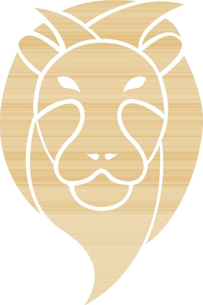 Lion face of leo in zodiac sign in illustration. vector