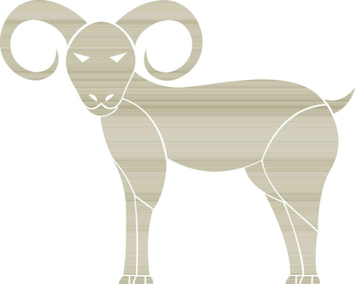 Illustration of aries in zodiac signs. vector