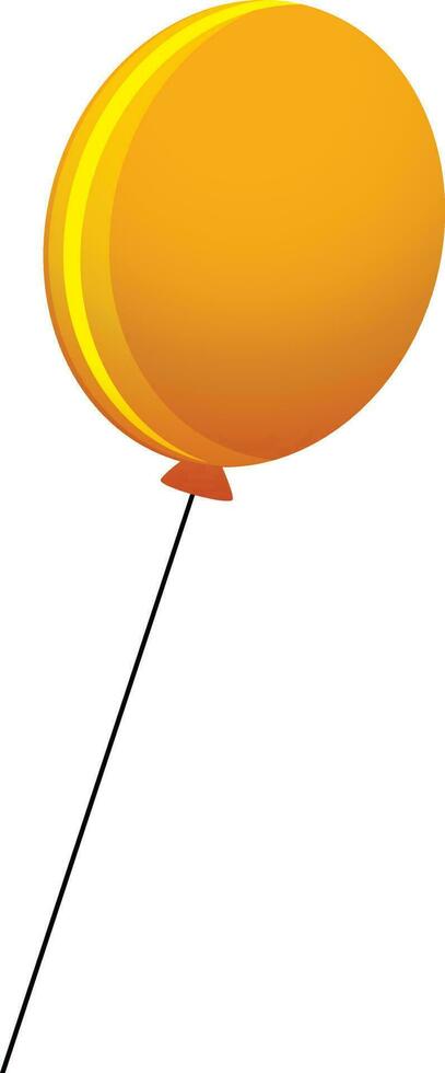 Flying balloon in orange color. vector