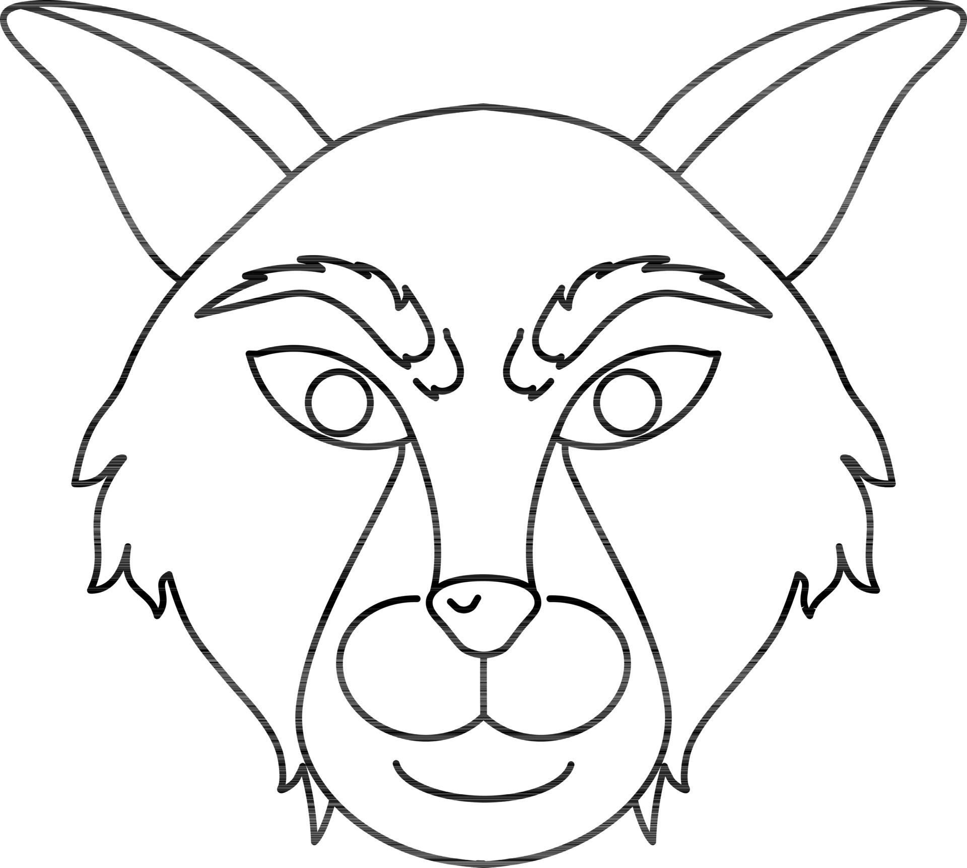 stroke-style-of-dog-face-icon-in-chinese-zodiac-symbol-24504369-vector