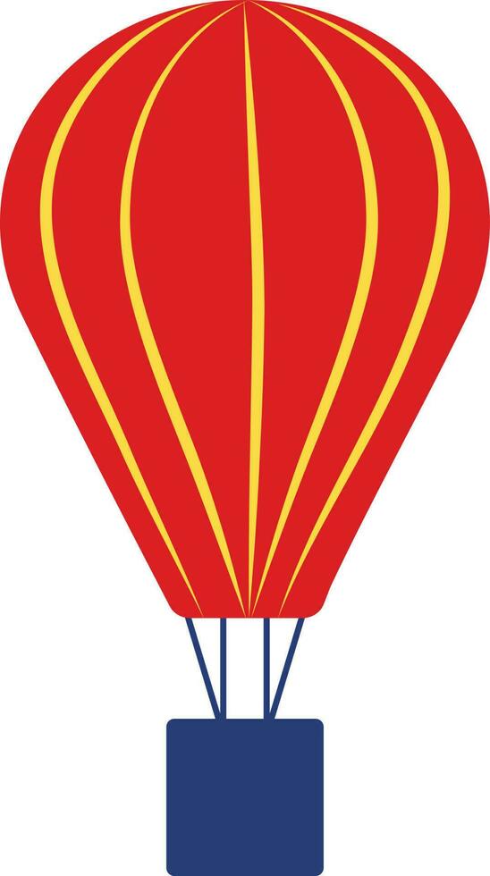 Illustration of red color parachute icon. vector