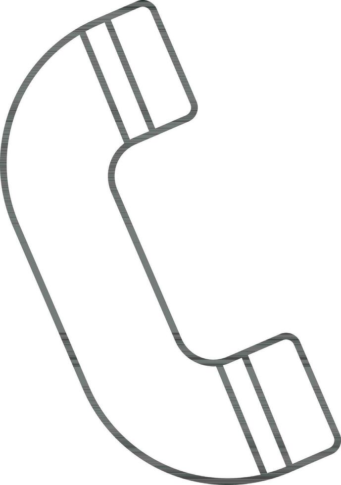 Stroke style of phone icon. vector