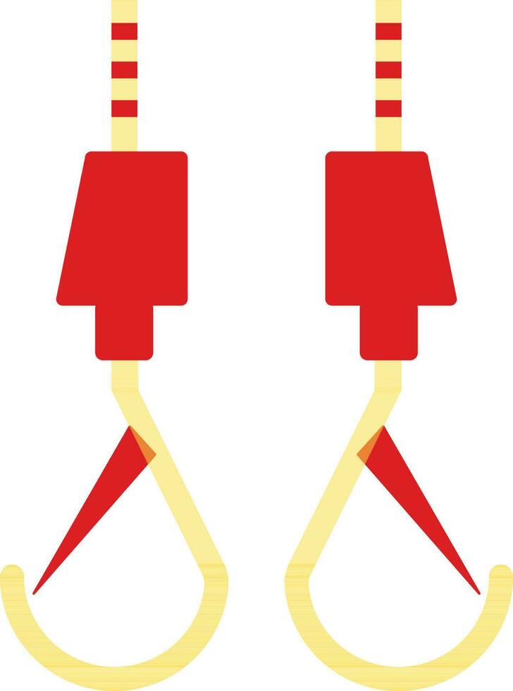 Illustrationi of crane hook icon in flat style. vector