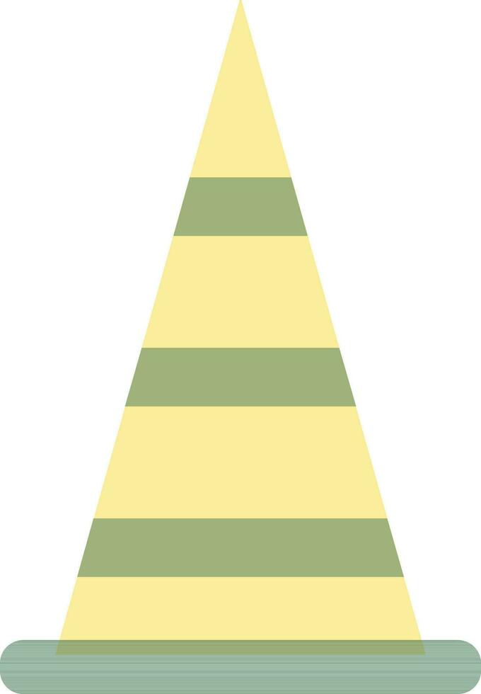 Illustration of traffic cone icon in flat design. vector