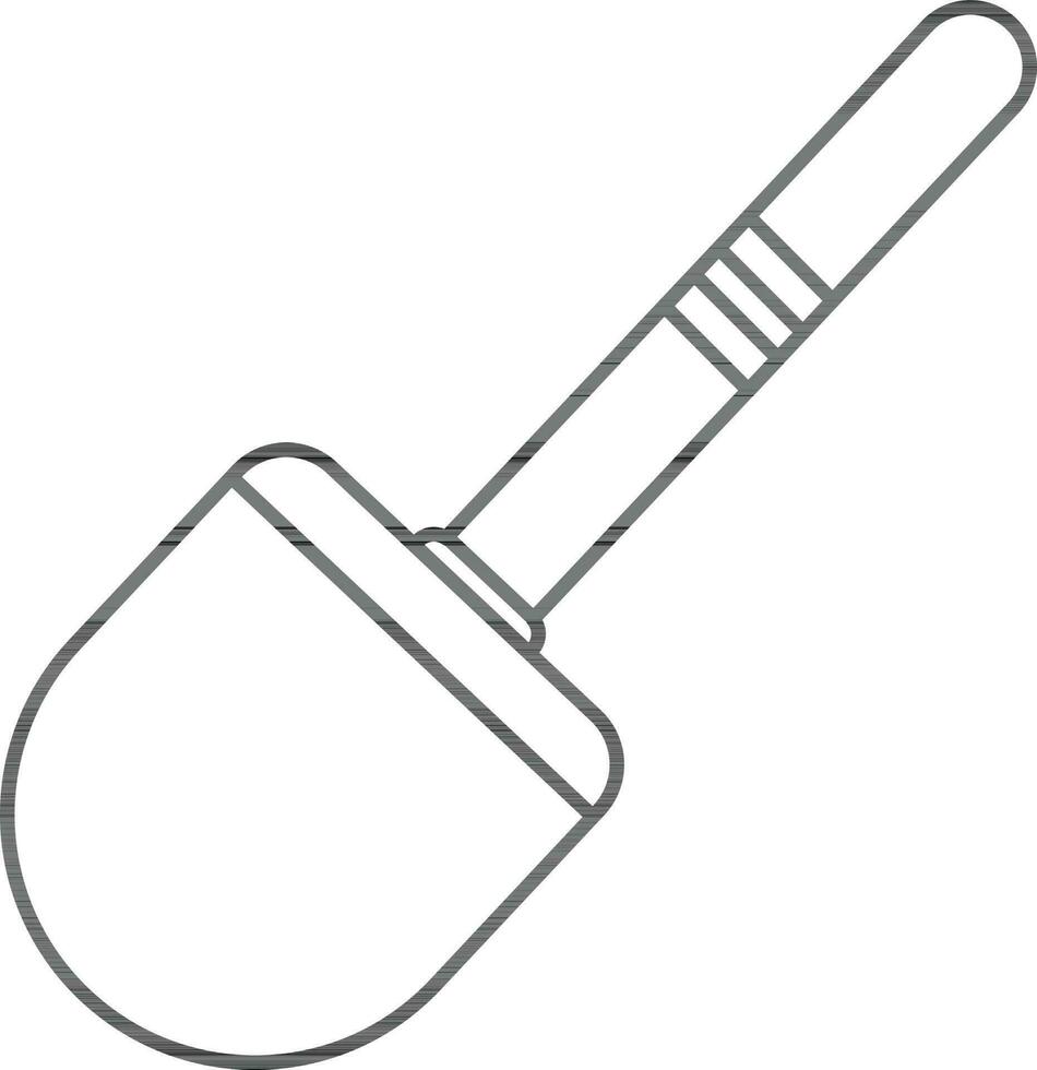 Illustration of shovel icon in flat style. vector