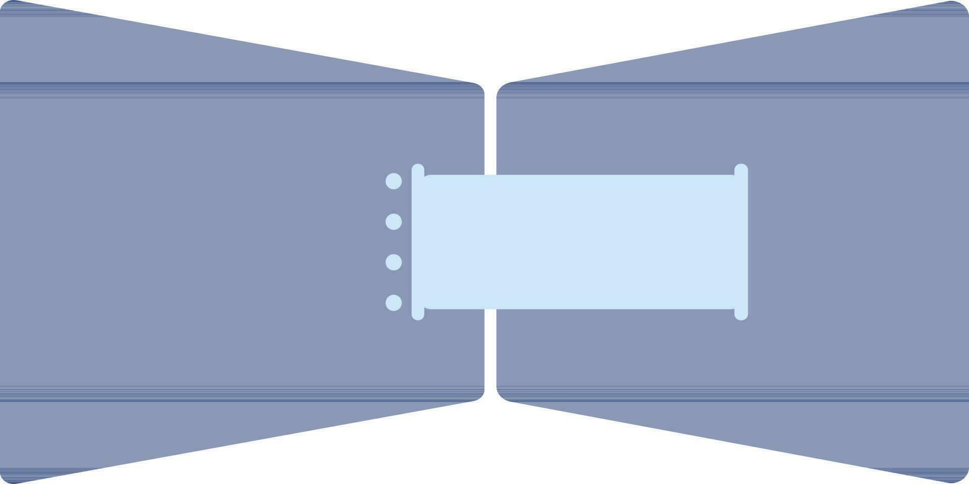 Blue color of safety belt icon. vector