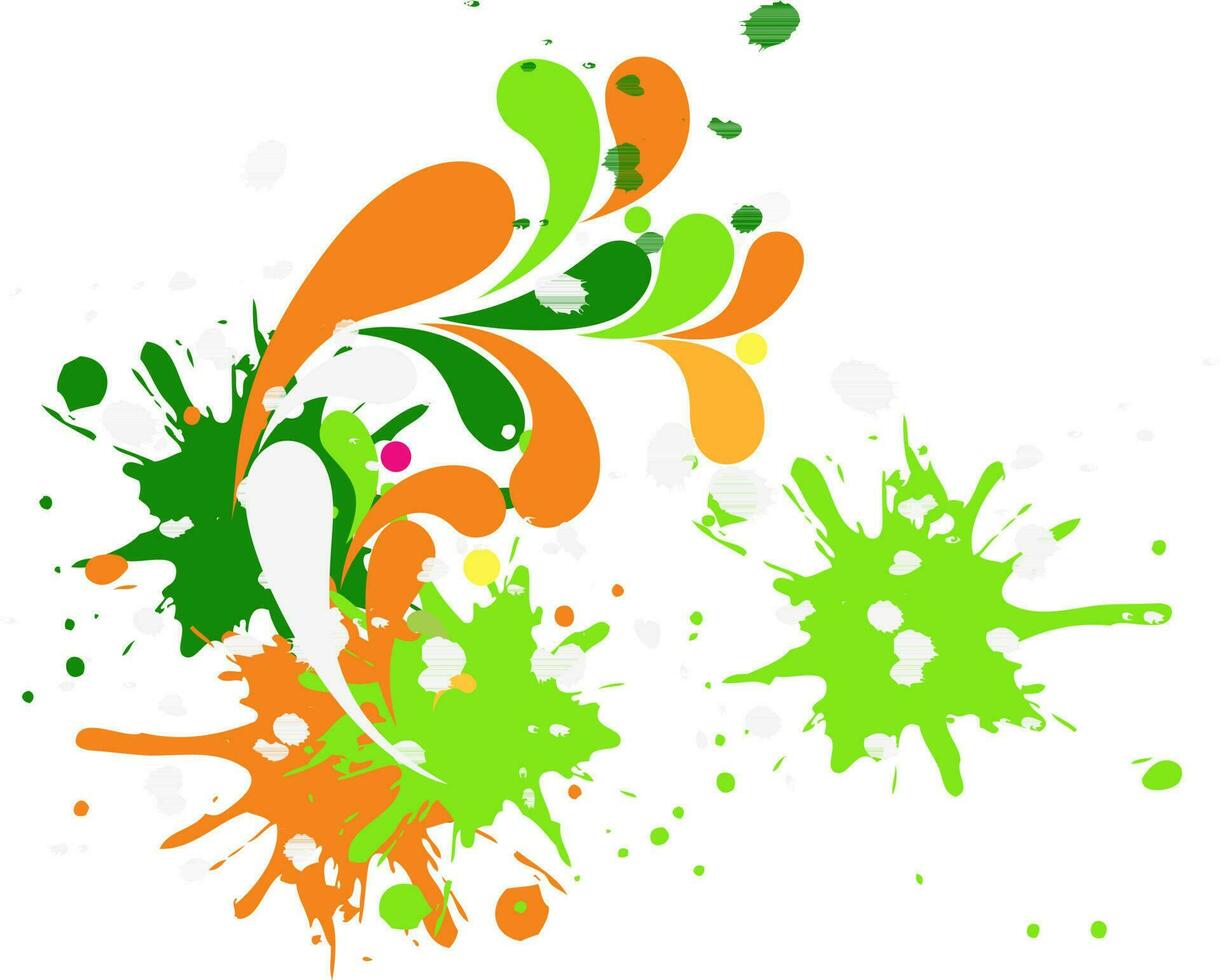 Abstract floral and splash design. vector