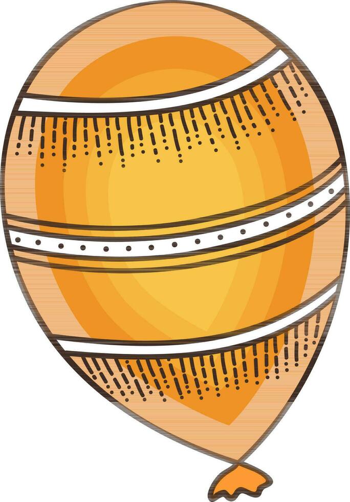 Illustration of an orange balloon. vector