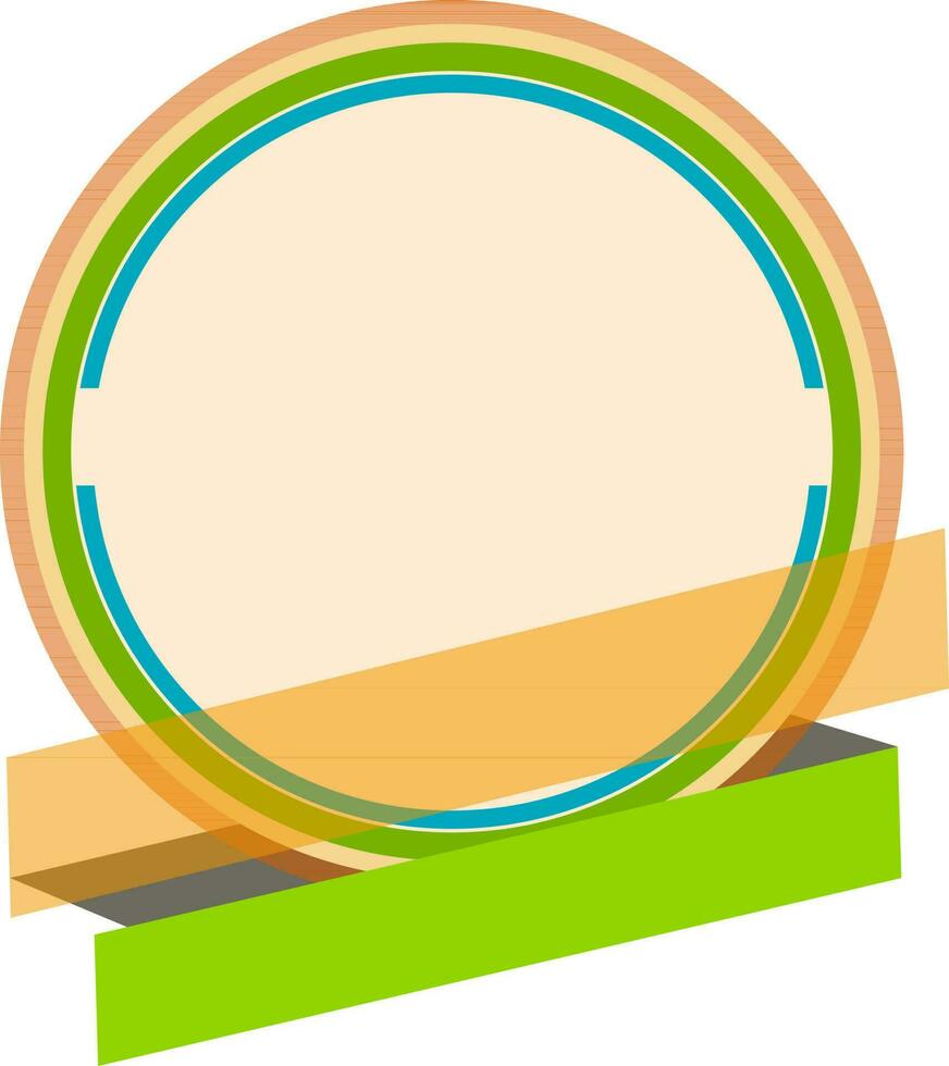 Blank frame with ribbon. vector