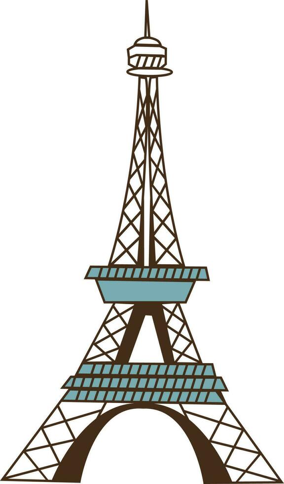 plano ilustración de eiffel torre. vector