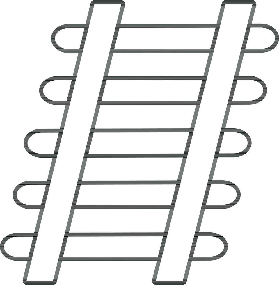 Illustration of ladder icon in flat style. vector