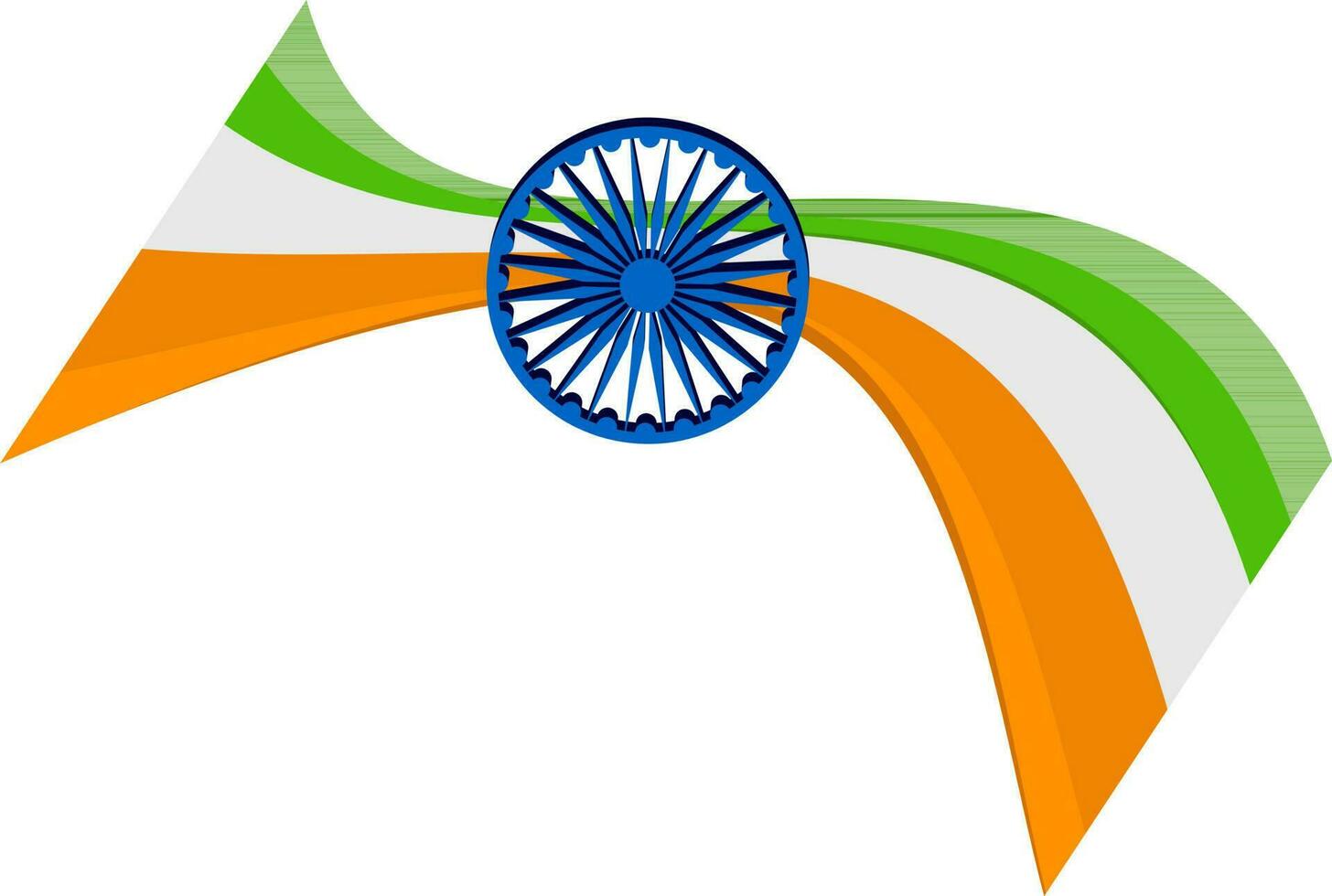 3D Indian Flag design. vector