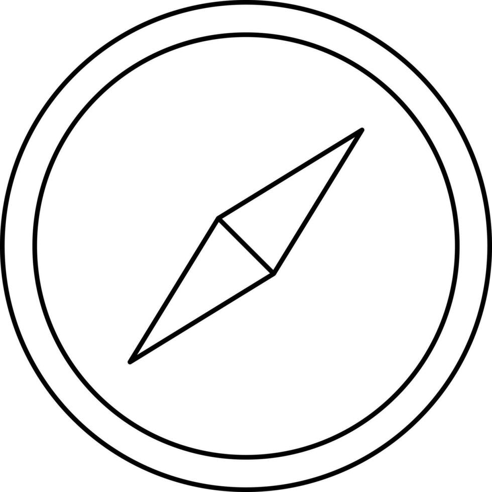 Flat sign or symbol of Compass. vector