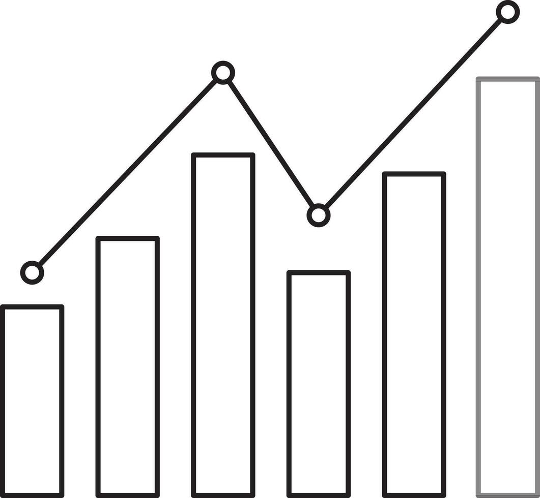 Statistics sign or symbol in flat style. vector