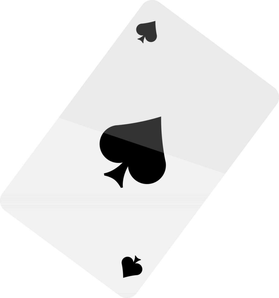 Illustration of spade playing card. vector