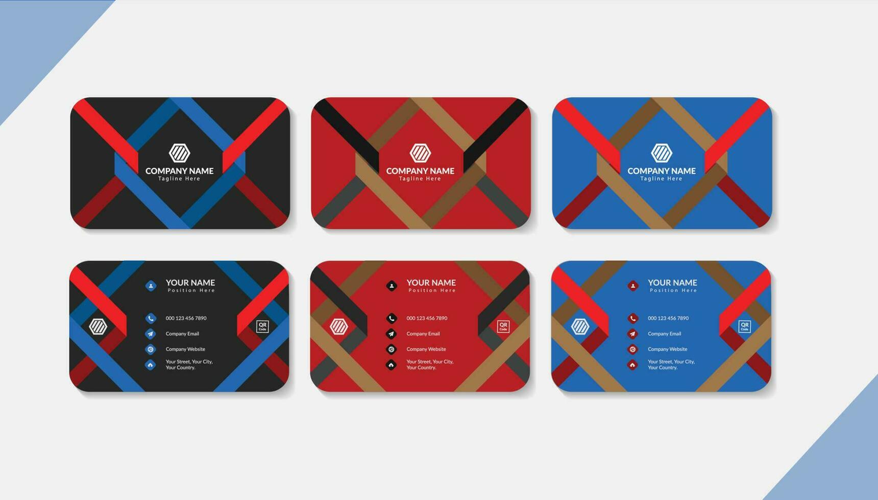 Corporate Modern Business Card Brand Identity Design Template vector