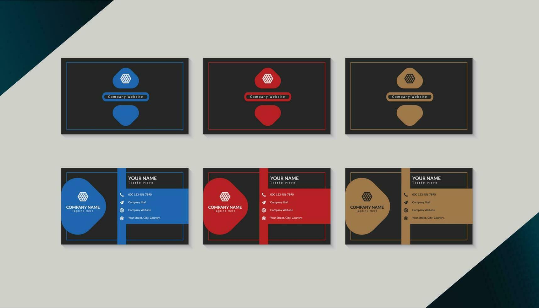 Corporate Modern Business Card Brand identity Design Template vector