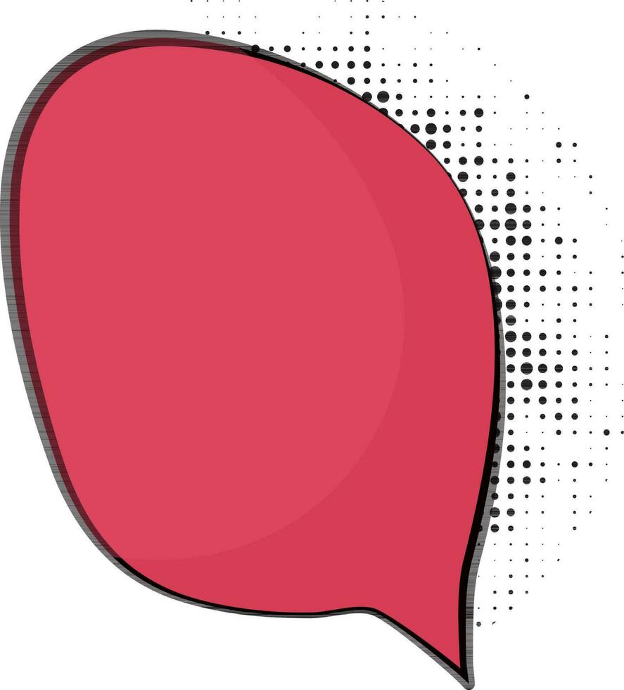 Speech bubble sticker in pink color. vector