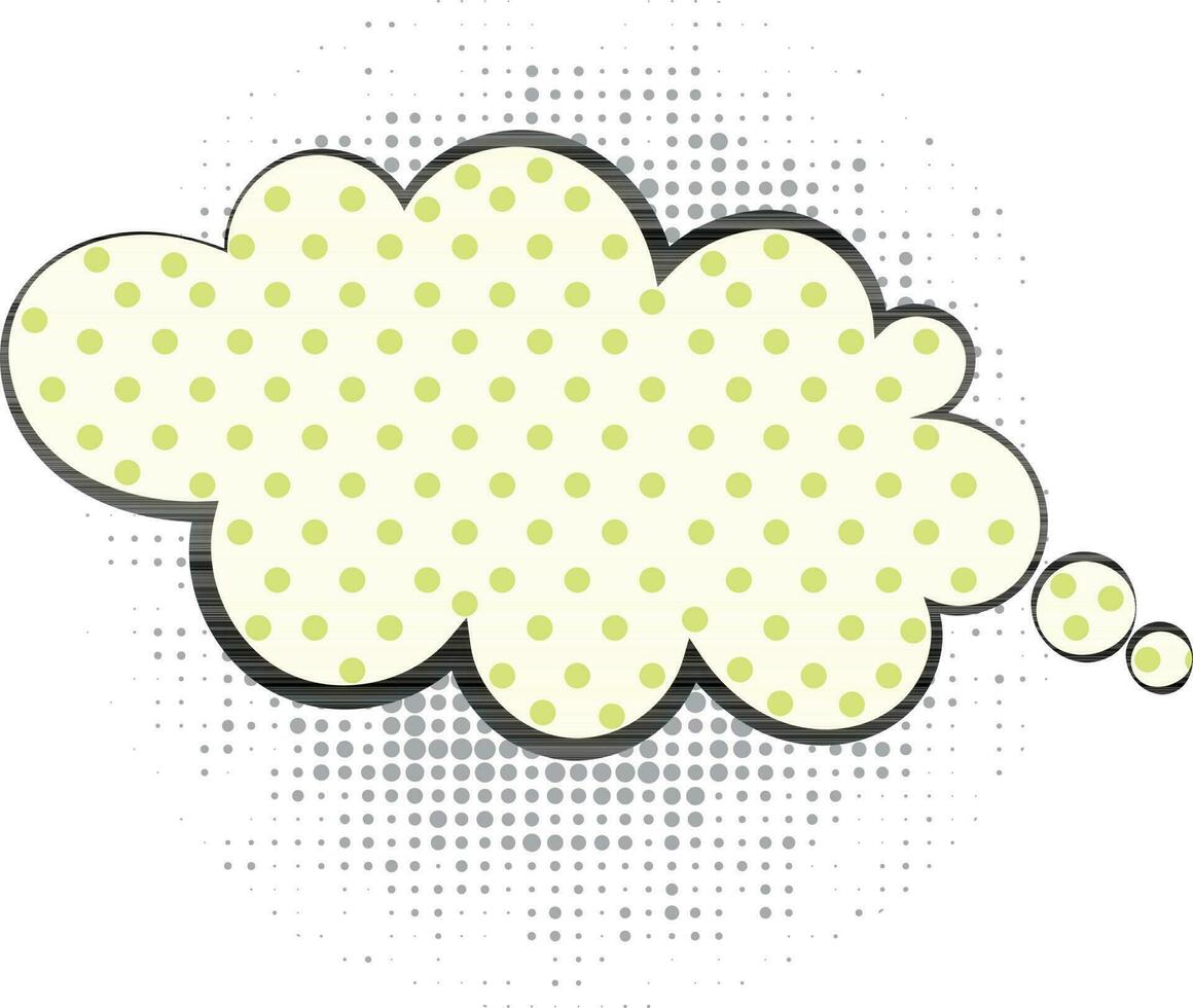 Comic Speech bubble in cloud shape. vector
