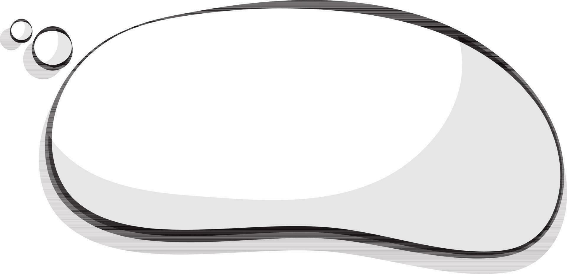 Comic speech bubble sticker in white color. vector