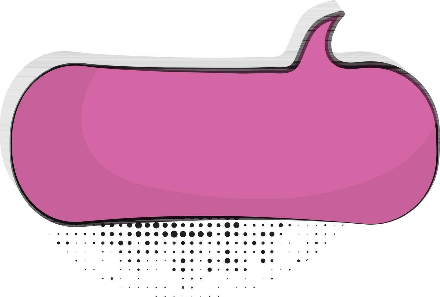 Purple empty comic speech bubble. vector