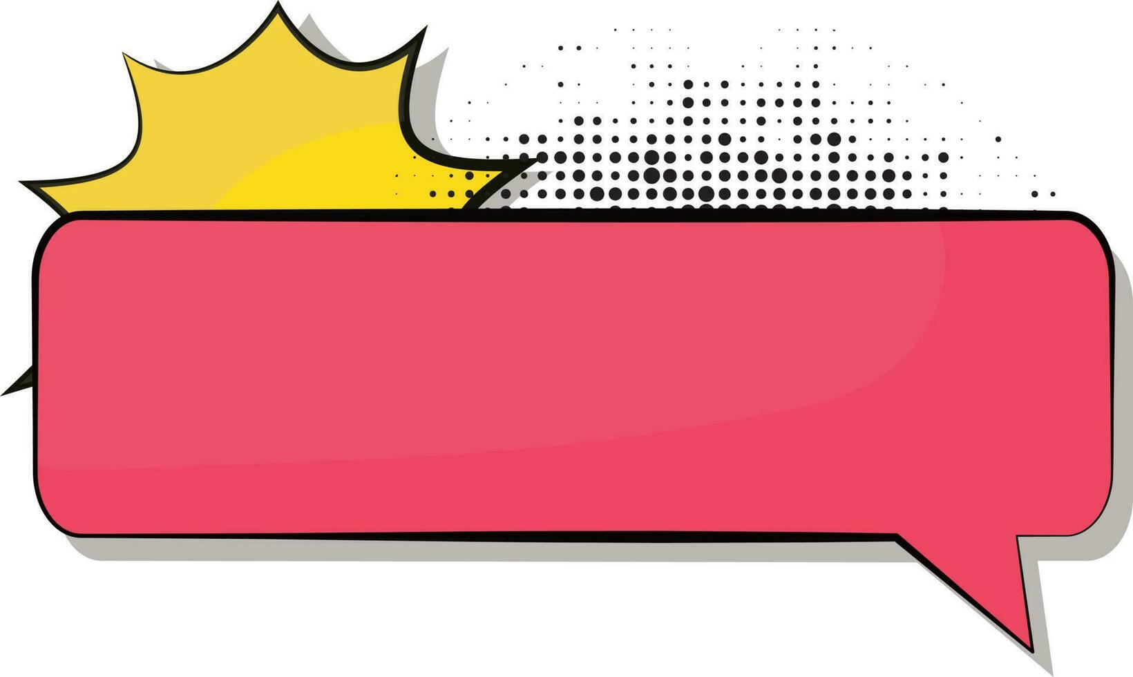 Comic empty speech bubble sticker. vector