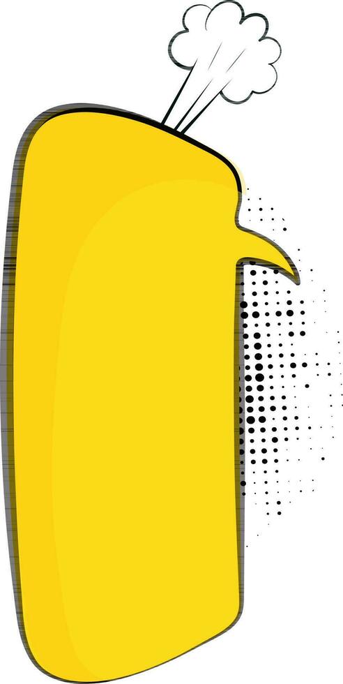 Empty speech bubble in yellow color. vector