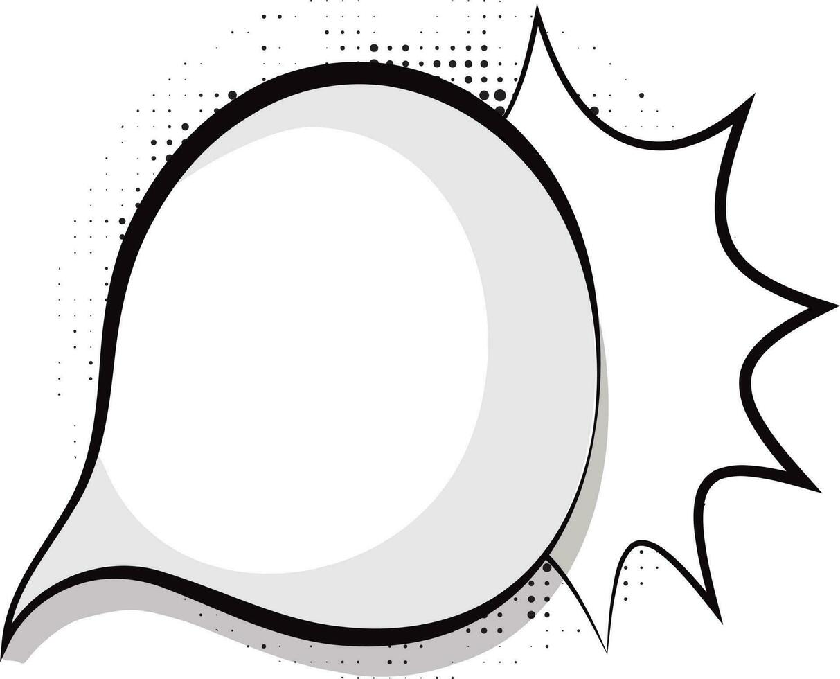 Blank comic speech bubble in pop art style. vector