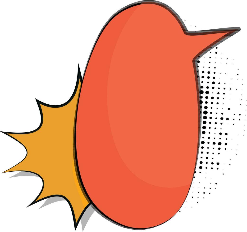 Pop art style blank speech bubble. vector