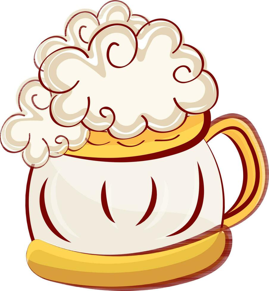 Flat illustration of a beer mug. vector
