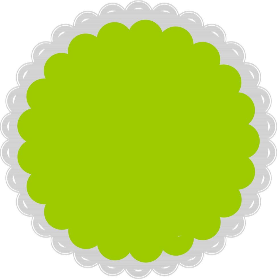 Circular frame in green and grey colors. vector