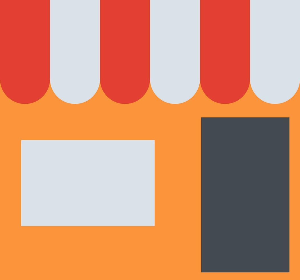 Shop store icon in flat style. vector