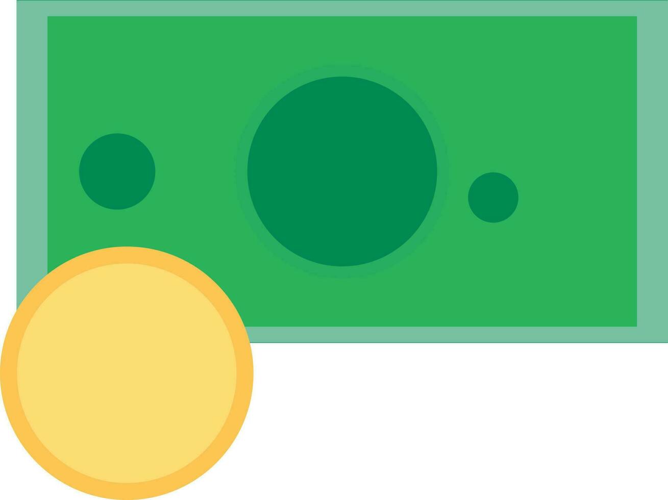 Illustration of a camera in green and yellow color. vector