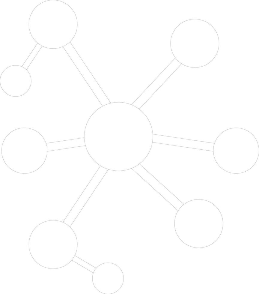 Networking icon made by black line art. vector