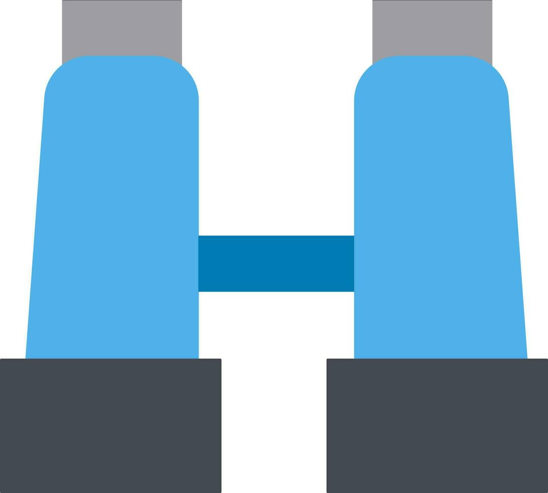 Binocular in blue and grey color. vector