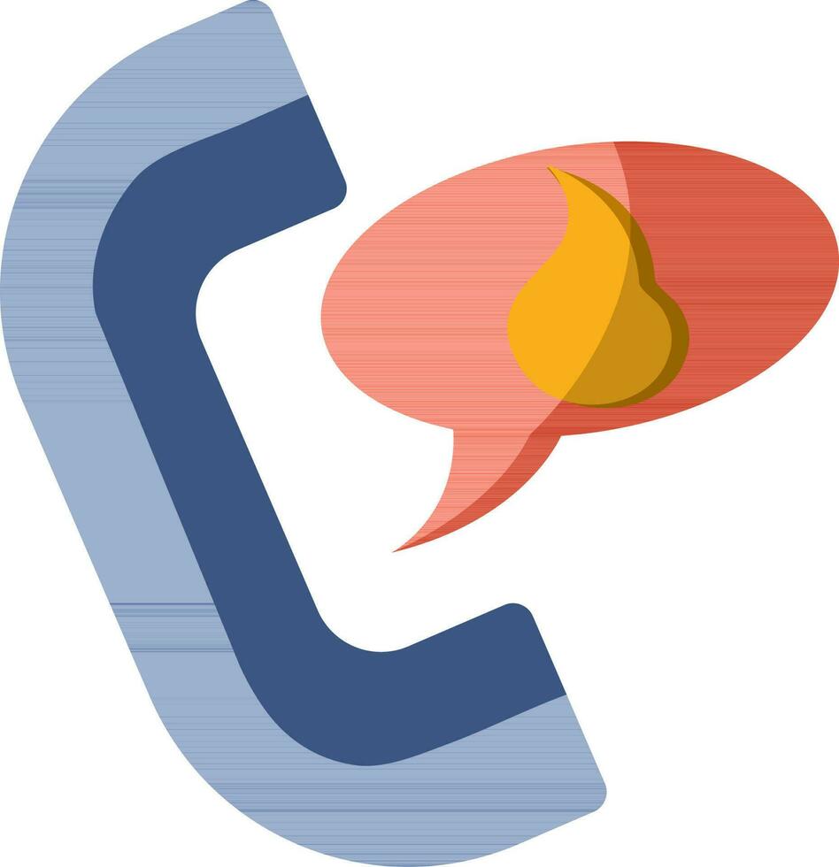 Colorful fire emergency telephone icon. vector